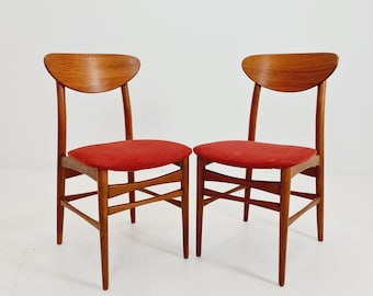 Sillas de comedor danesas de teca de Habeo, década de 1960, juego de 2