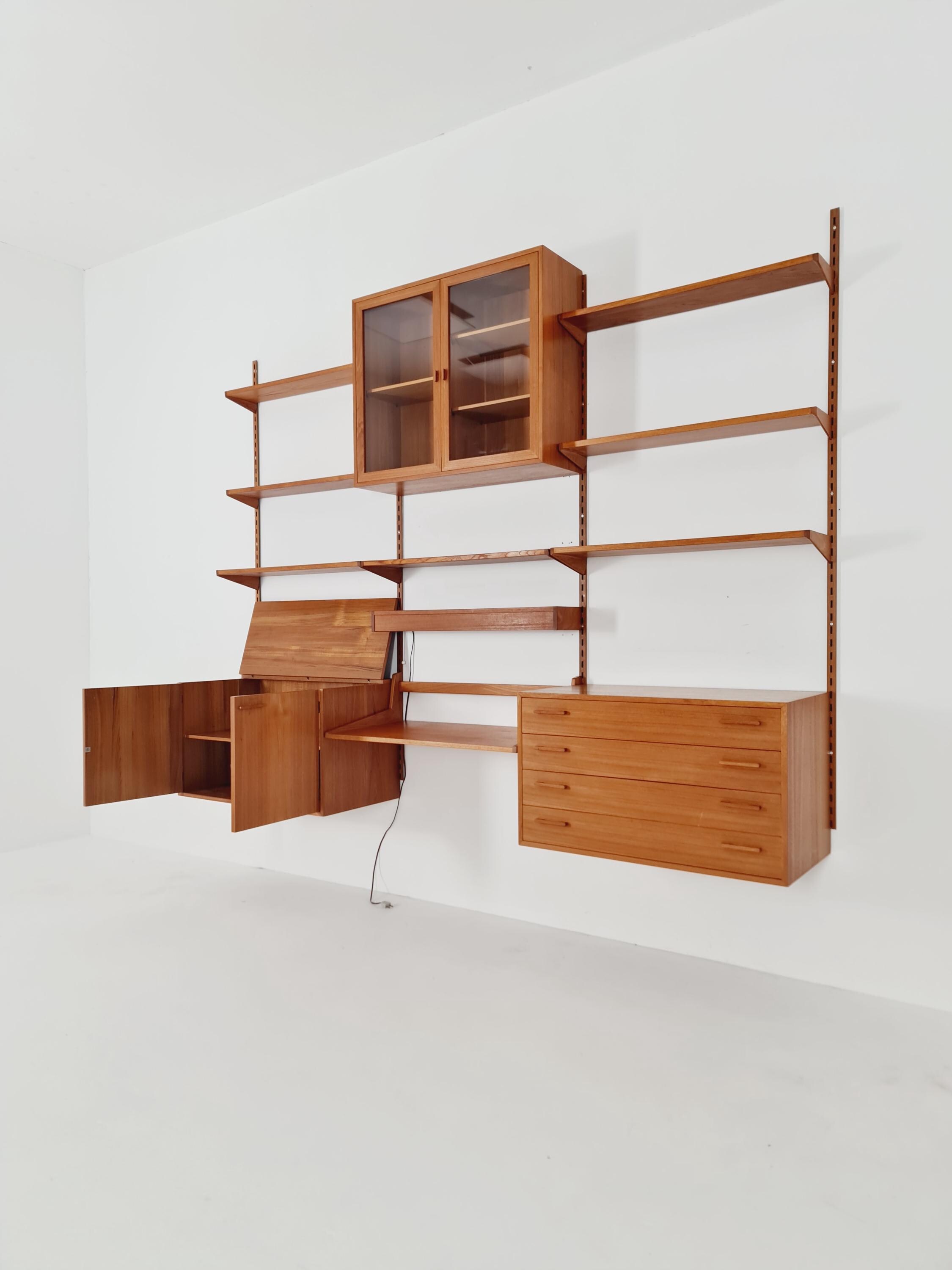 Danish Modern Modular Teak Shelving System by Kai Kristansen for 