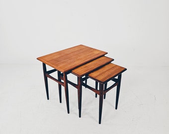 Midcentury Danish teak Nesting Tables by Kai Kristiansen for Skovamand & Andersen, 1960s