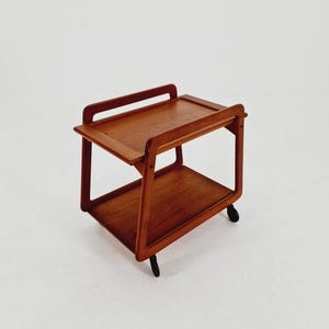 Vintage Deense trolley uit het midden van de eeuw in massief teakhout/barwagen van SIKA Mobler, jaren 60
