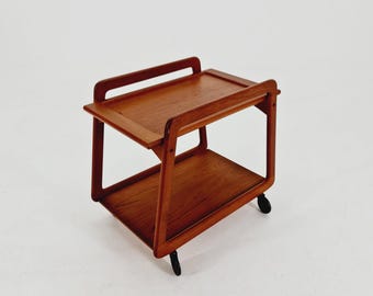 Vintage mid century danish trolley in solid teak/ bar cart By SIKA Mobler, 1960s