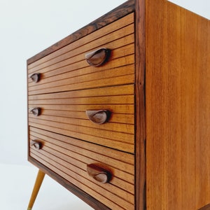 Rare Mid century Modern German teak & rosewood chest of drawers by Ernst Dieter Hilker, 1960s image 4