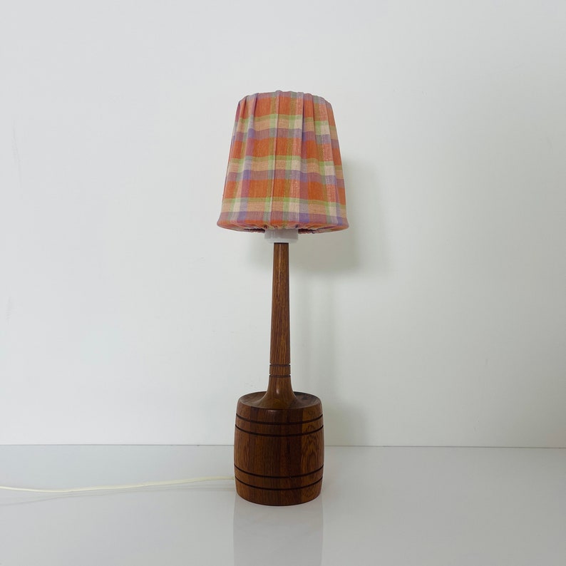 Mid century solid teak table lamp by AB Stilarmatur Tranås Sweden, 1960s image 1