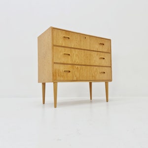 Midcentury danish design chest of drawers / drawer dresser /3 drawers cabinet, 1960s image 8