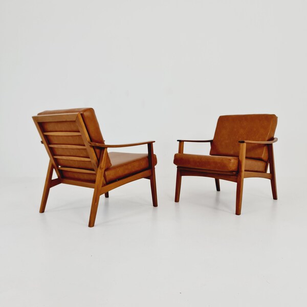 Mid-century pair of German lounge armchairs, 1960s