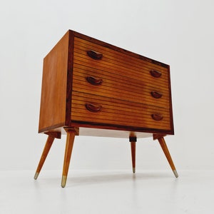 Rare Mid century Modern German teak & rosewood chest of drawers by Ernst Dieter Hilker, 1960s image 2