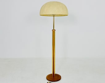 Midcentury floor lamp brass and wood Scandinavian Swedish from the 1950s