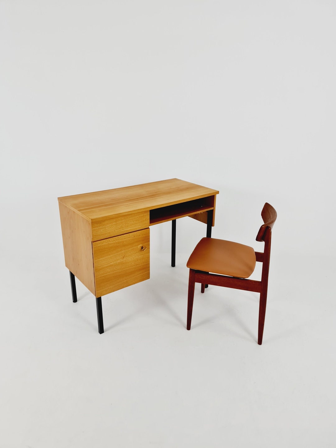 Mid Century Vintage Desk German Desk by Horn Möbel 1950s Etsy