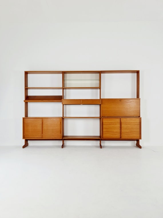 White and Medium Brown Wood Shelving Unit with 3 Shelves White and Medium Brown Wood Shelving Unit with 3 Shelves