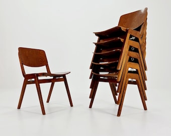 1 de 6 Sillas de comedor Bauhaus de mediados de siglo de Thonet, Alemania, década de 1960