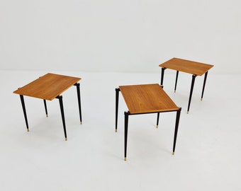 Rare Swedish vintage nesting tables, side tables by A-B.S Ljungqvist, 1960s