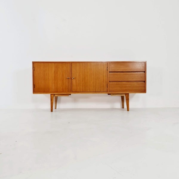 Mid Century Modern German Teak Sideboard by Möbel Mann, 1960s