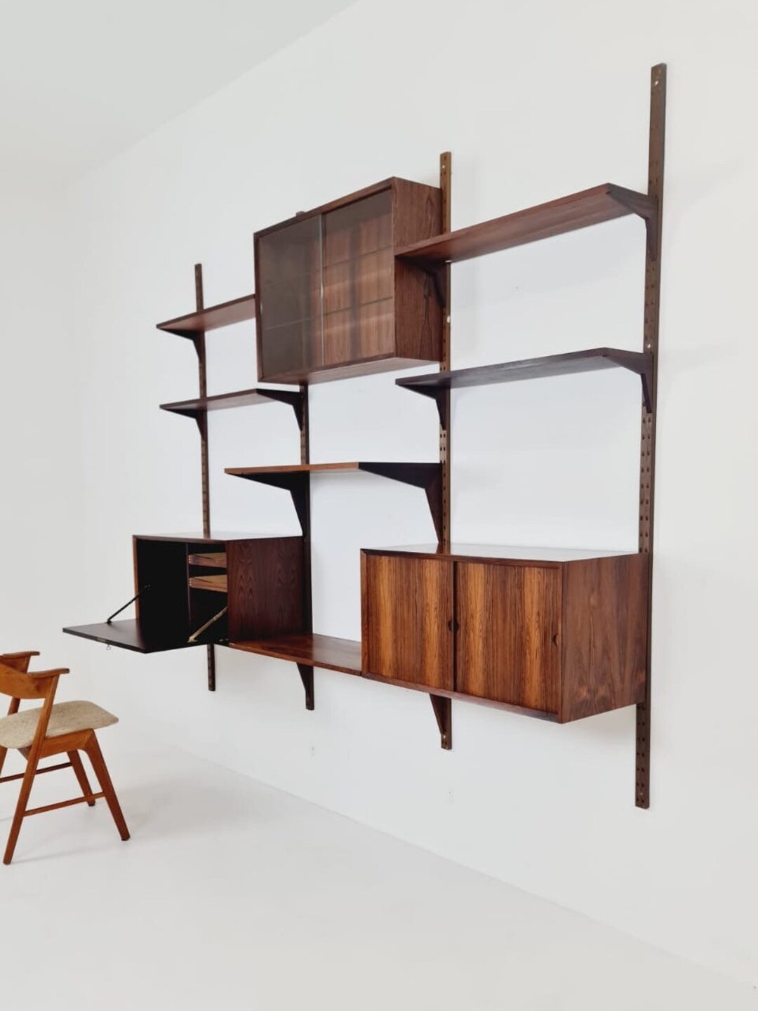 Mid Century Danish Rosewood Wall Unit by Poul Cadovius for Cado