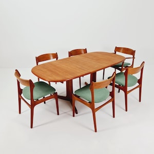 Vintage Danish teak oval dining table by Gudme Möbelfabrik A/S, 1960s