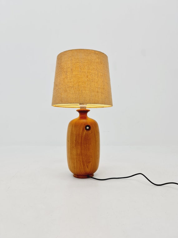 Mid Century Solid Teak Table Lamp by Dyrlund, 1960s - Etsy