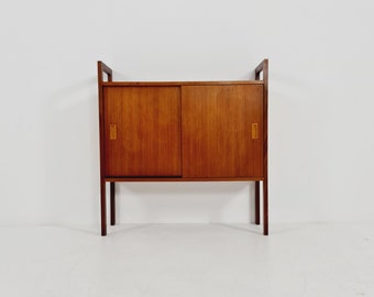 Mid-century Danish vintage teak bookshelf hallway cabinet by Gillis Lundgren, 1960s