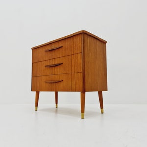 Midcentury danish design chest of drawers / drawer dresser /3 drawers cabinet, 1960s