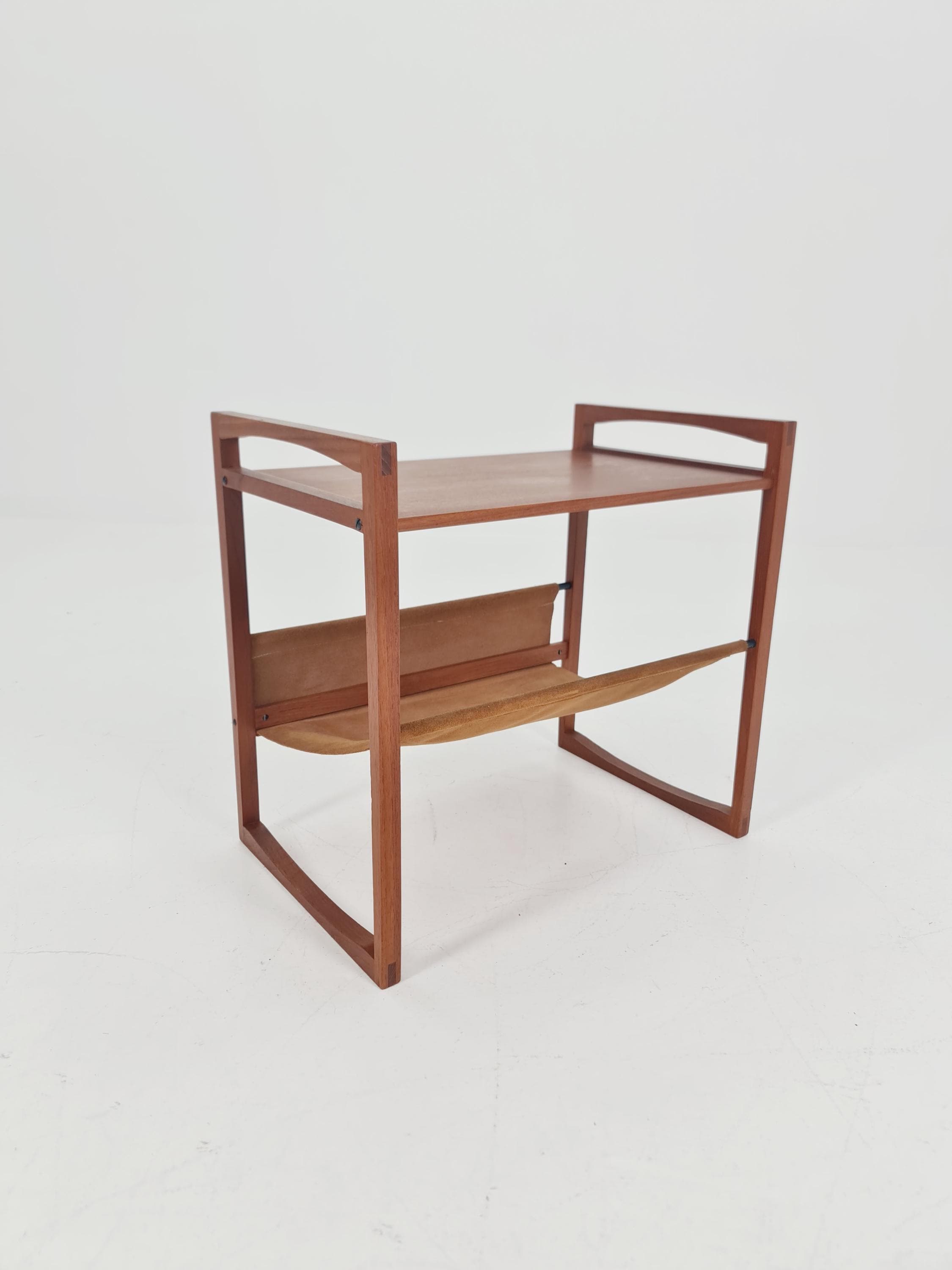 Sika Racks Mid Century Danish Teak Magazine Rack - Side Table by Kai Kristiansen ...