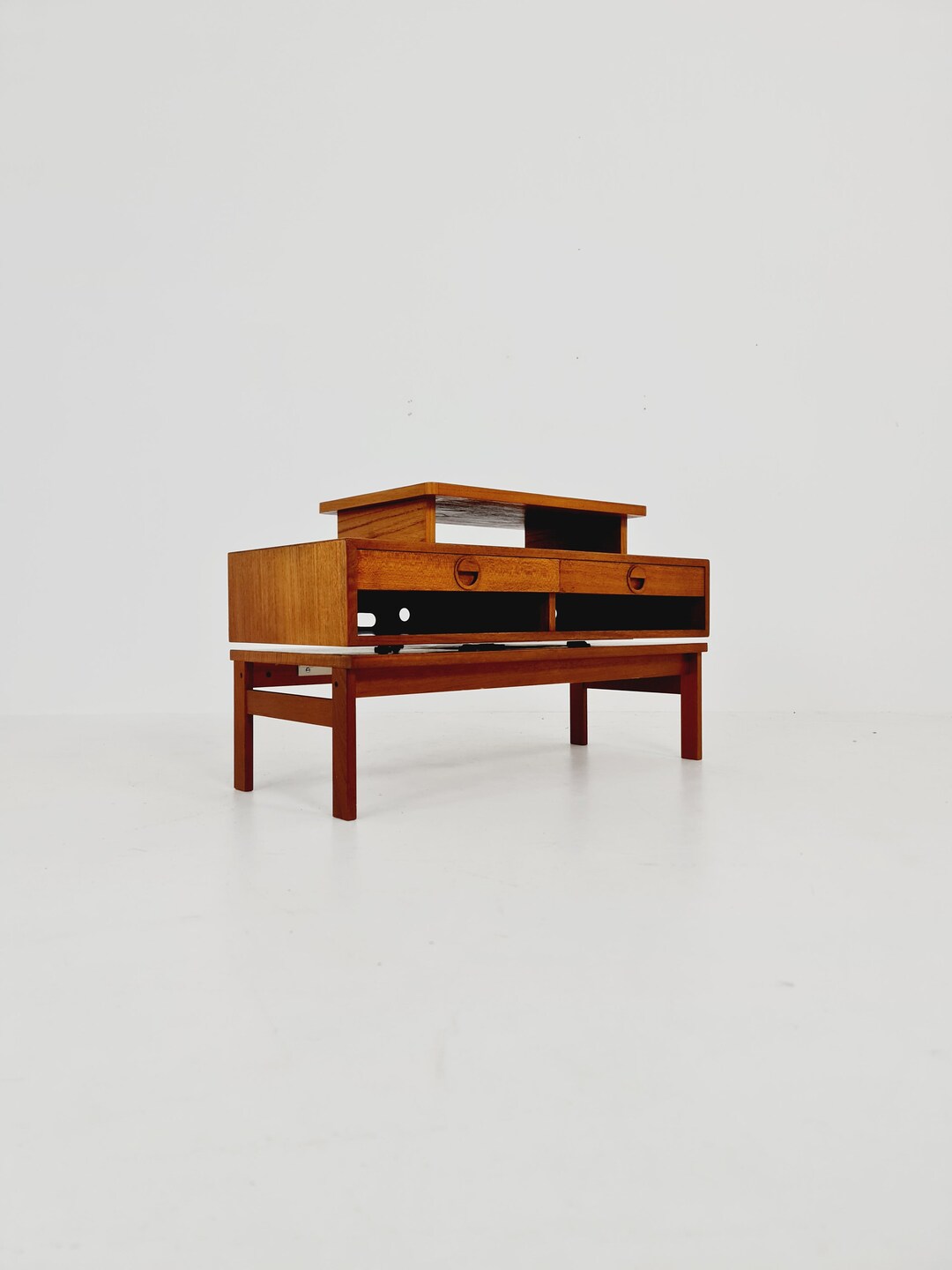 Rare Danish Mid Century Modern Tv Bench Hallway Table Teak by Hansen