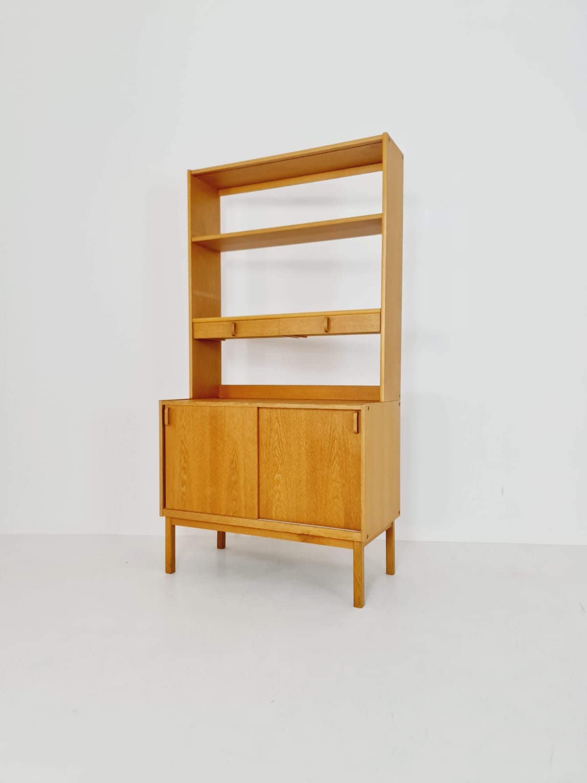 ミッドセンチュリーのスウェーデン産オーク材本棚ユニット、バーティル