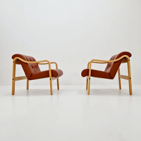 Mid-Century lounge chair by Ingmar Relling for Westnofa, Norway 1970s Set of 2