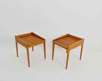 Mid century danish teak & oak side tables/ Bedside tables/ Nightstands by Kurt Østervig, Denmark, 1960s
