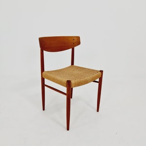 Danish teak & danish cord dining chair by A.M Mobler model 501 1960s, image 1