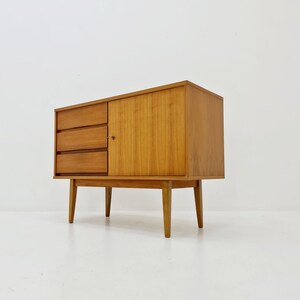 German Mid century Walnut wood chest of drawe, sideboard by FLB Möbel Fabrik , 1950s image 8