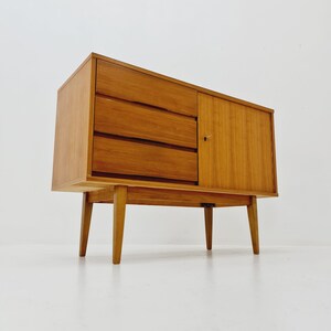 German Mid century Walnut wood chest of drawe, sideboard by FLB Möbel Fabrik , 1950s image 6