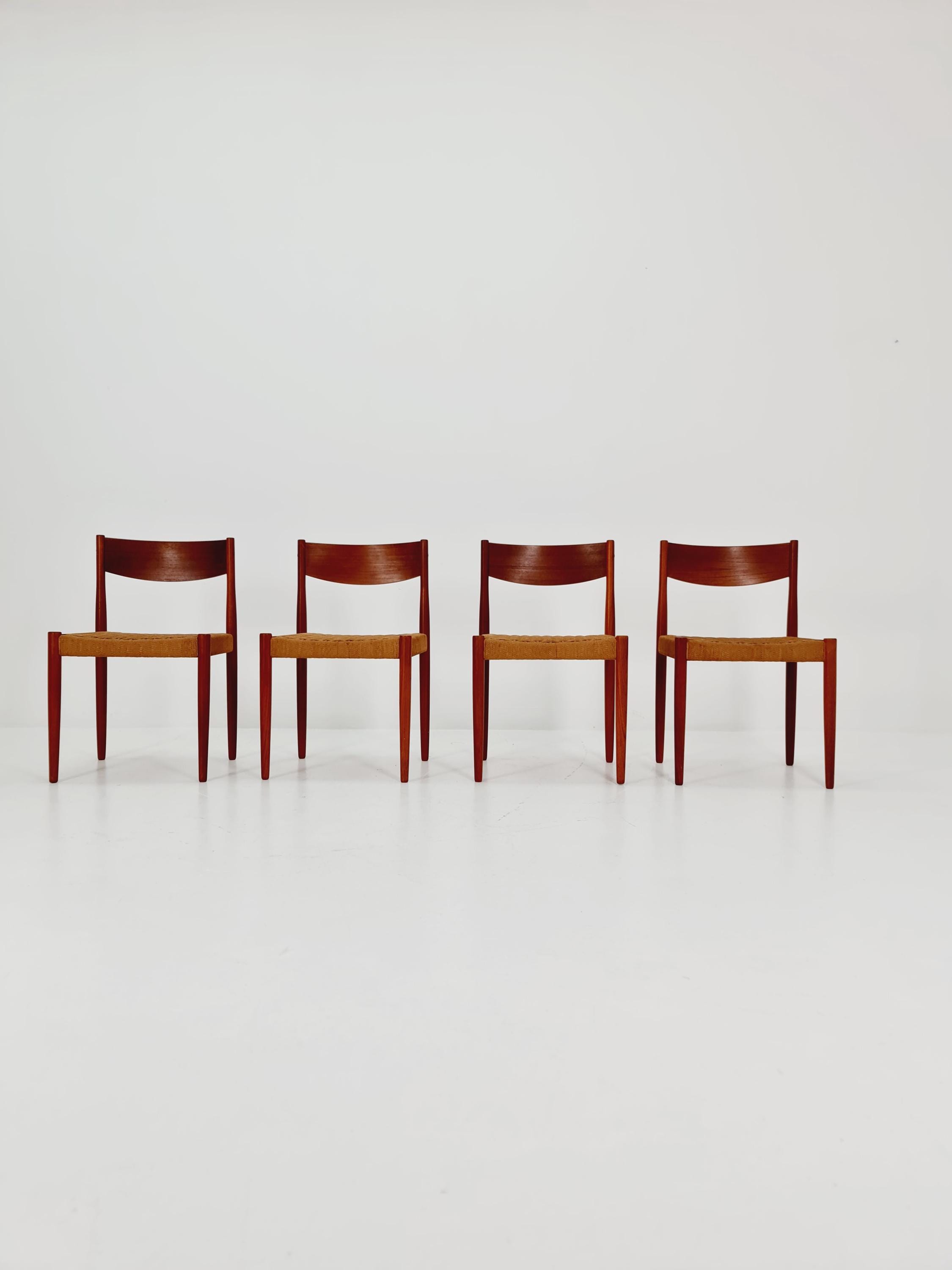 Midcentury Danish Teak Dining Chairs by Poul M.volther for Frem