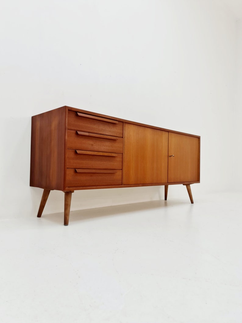 Mid century modern German teak sideboard by WK Möbel, 1960s image 3