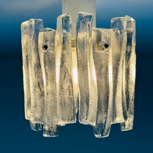 Mid century Austrian Murano ice glass chandelier model Fuente by Kalmar, 1960s