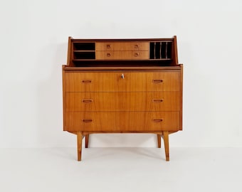 Midcentury vintage desk Swedish secretary By Bröderna Gustafsson, 1960s