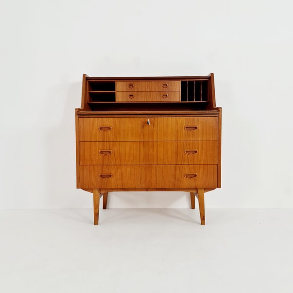 Midcentury vintage desk Swedish secretary By Bröderna Gustafsson, 1960s