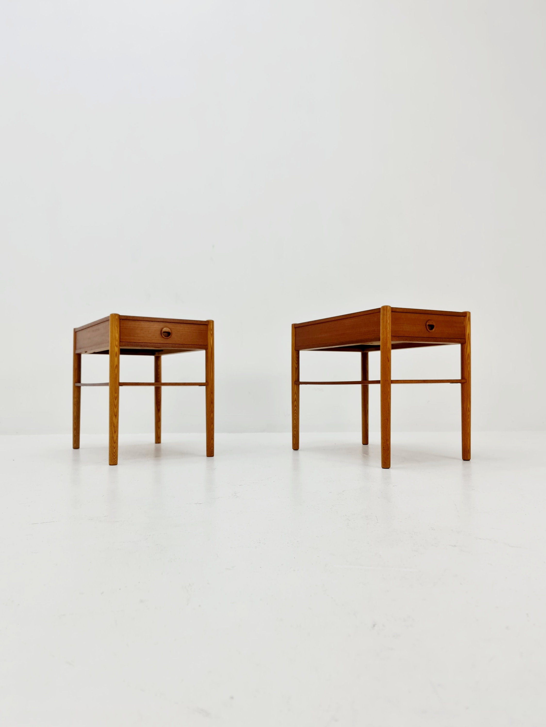 Teakwood Night Table Danish Vintage 北欧家具 Mid-Century Danish Teak Nightstands, 1960s, Set of 2 for