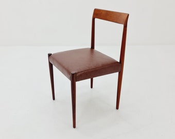 Mid Century German Rio Rosewood and leather chair by Lübke, 1960s