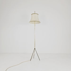 Rare Tripod Mid century German floor lamp Brass 1960s