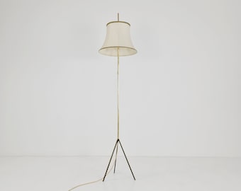 Rare Tripod Mid century German floor lamp Brass 1960s