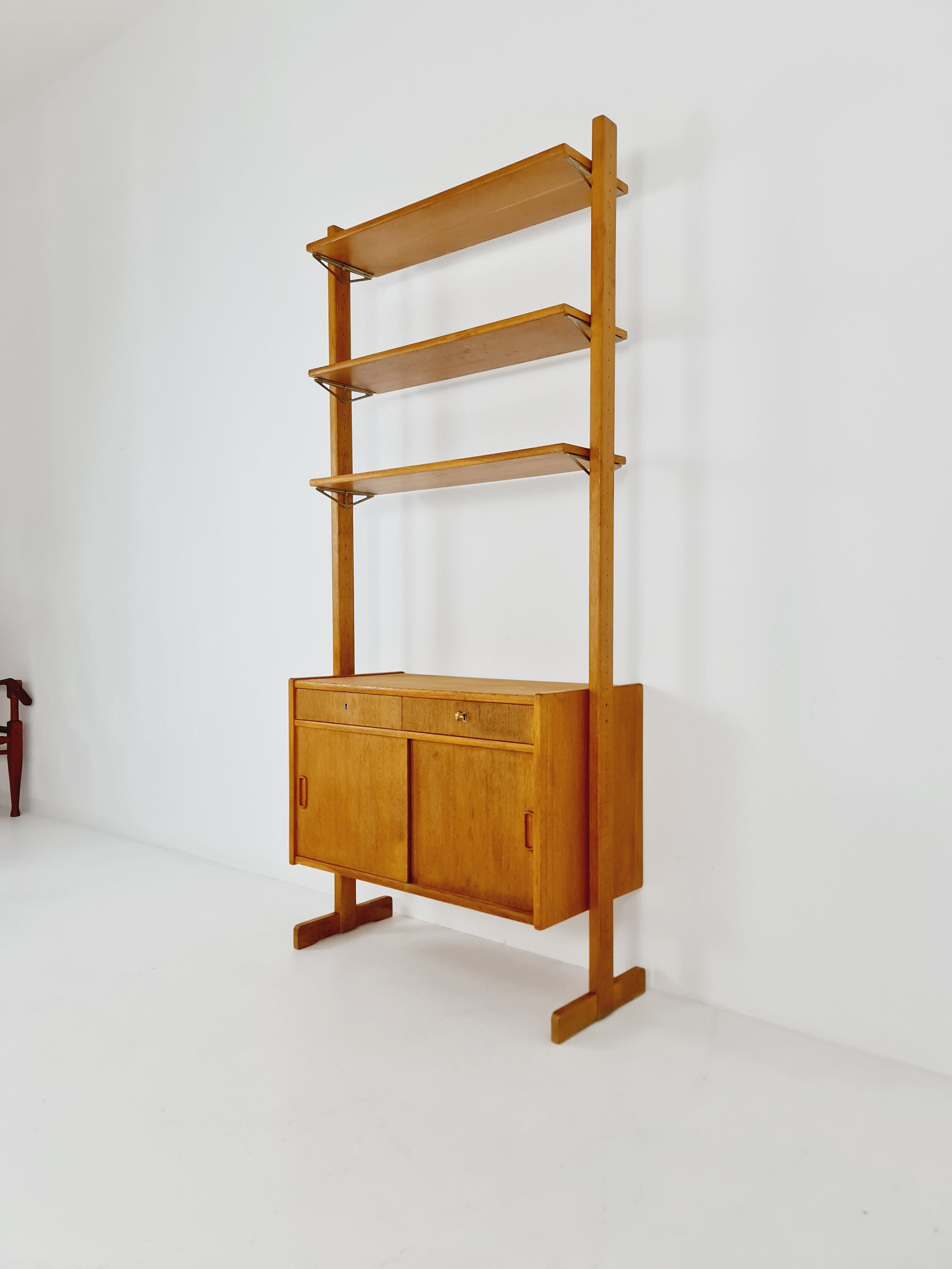 Danish Freestanding Midcentury Vintage Bookshelf System / Bookcase