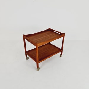 Midcentury Teak Vintage Trolley By Hans J. Wegner For Andreas Tuck 1960s