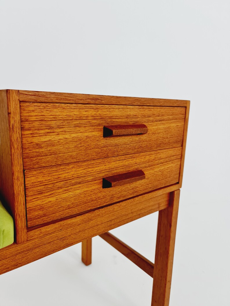 Danish Teak Hallway Bench / Telephone Table 1960s Etsy