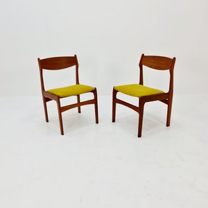 Vintage Danish teak dining charis by Erik Buch, 1960s, set of 2