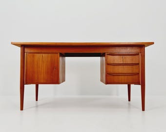 Midcentury Danish Teak Desk by Domino Mobler, 1960s - Etsy