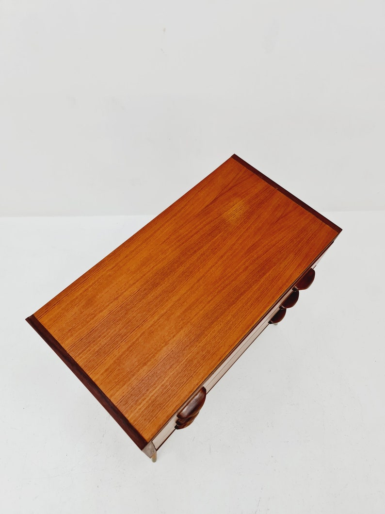 Rare Mid century Modern German teak & rosewood chest of drawers by Ernst Dieter Hilker, 1960s image 9