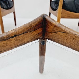 1 van 5 Midden-eeuwse Deense palissander fauteuil, tafel van Kristian Vedel Modus voor Willadsen Møbelfabrik, jaren 60 afbeelding 7