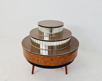 German Mid-Century display ladder glass table/ flower table, 1960s