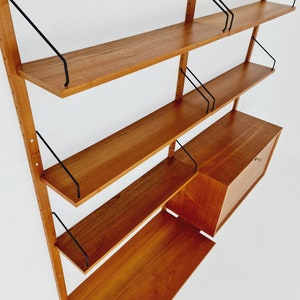 Mid century Danish Teak Wall Unit with bar cabinet & Desk by Poul Cadovius for Royal, Denmark, 1960s image 8