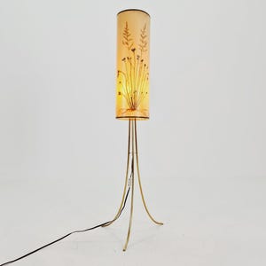 Rare Tripod Mid century German floor lamp Brass 1960s