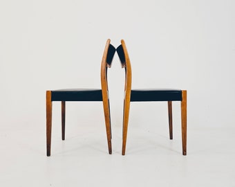 Danish teak dining chairs by Poul Volther & Frem Röjle, 1960s, set of 2