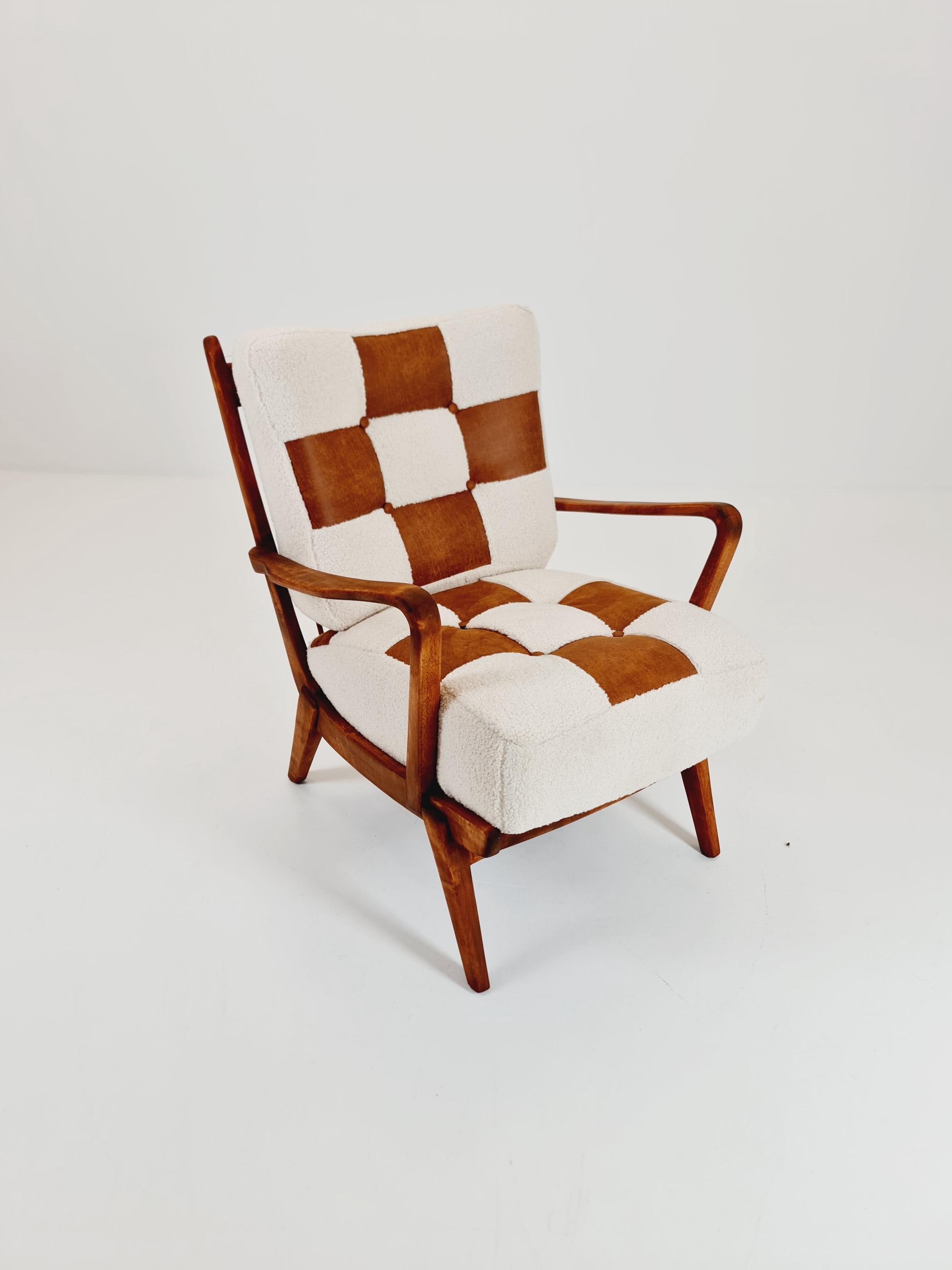 希少なミッドセンチュリードイツ製クラブラウンジチェア、1950 年代